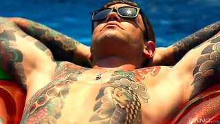 Busty Kali Sudhra enjoyed a young cock by the pool