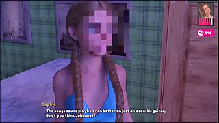 Melody's steamy adventures: Intimate shower with Sophia and hardcore pounding by Johannes