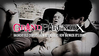Old versus young interracial couple at GrandParentsX