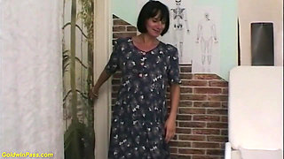 Big belly preggo milf gets rough big cock fucked by her gynecologist