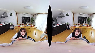Bitch gives wam blowjob and handjob in pov scene