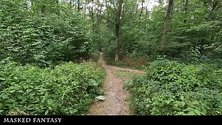 While Hiking I Saw a Stranger Tied up at a Cum Station, I Gave Him a Handjob