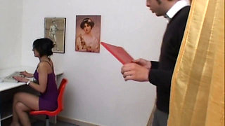 The new hot secretary is a real slut!