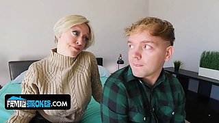 Huge boobed curvy stepmom Dee Williams gets facial cumshot from hung sonnie