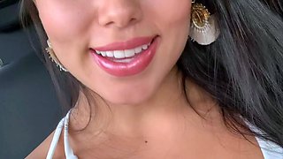 Busty brunette solo masturbation