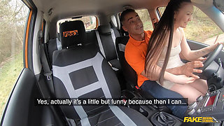 Fake Driving School - Asian Learns How to Drive Stick and Takes Big Load