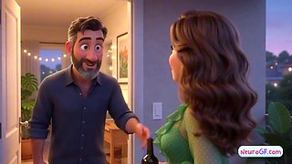 Scorching sofa lights up for lonely spouse as COUGAR next door gives him expect thru bang-out