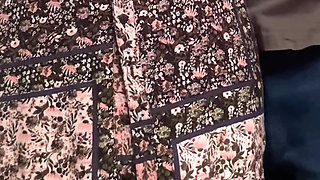 Pervert Old Man Rubs Student's Pussy in the City Bus