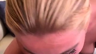 Blonde Czech amateur babe fucks outdoor POV