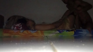 Fucking Indonesian girlfriend during heavy rain