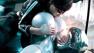 Femshep & Futa Edi - Robot Titfuck, Squirt & Creampie 3D