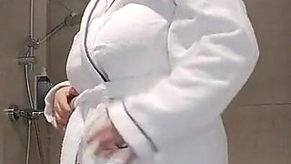 The Stepson Washes His Stepmother in the Shower. She Lets Herself Be, Sucks Him and at the End.