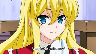 Blonde maid serves creamy morning ride in vintage uniform