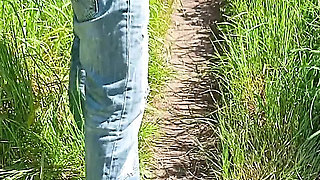 Real behind the scenes outdoor deepthroat blowjob