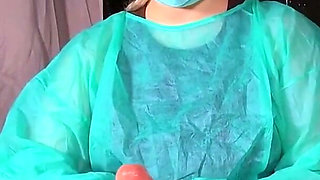 Nurse Decided to Try Out My Dick in Practice, Fast Jerking off