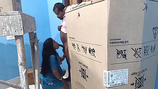 Bengali hot bhabhi secret romantic sex, with her naughty devar in store room