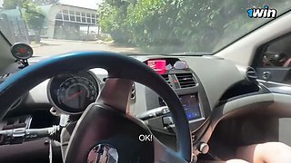 The hottest girl ever. Sexy Colombian fucking in the car.
