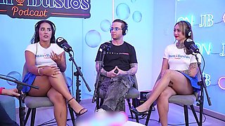 FFM 3 WAY—My gf and I get naughty and fuck NataliaGarcia's slit on a podcast until she ejaculates!