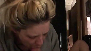 Tiny Blonde Spinner Sucks a Big Cock and Then Rides It