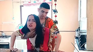 Indian Kitchen Fantasy: Stepmom Gets Hardcore Fucking From Stepson