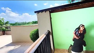 Desi Indian School Girl Fucked Hard on Terrace - Hot 18yo in Uniform