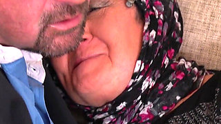 Horny Old Grandma Hanna D. Hooks up with Her Neighbor!