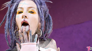 Threesome Anal Only Alternative Dreadlocks Girl Double Anal, Prolapse, Gape