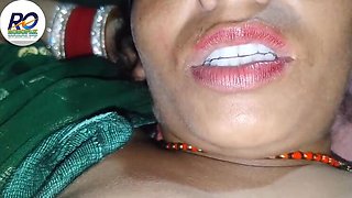 Desi Aunty Fucked Hard in Green Saree - Hindi Audio Village Sex