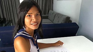 Submissive Thai Schoolgirl loves Deep Anal