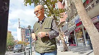 Huge cock big balls turkish grandpa