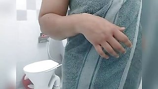 Indian Mom Shower Striptease