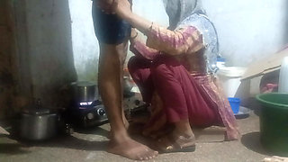 took it in her mouth and said, "Put it down."