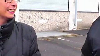 Tattooed Milf blows huge cock in the car and rides it on