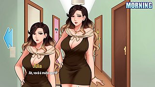 Steamy training session with my big-titted step-aunt-in-law while doing chores