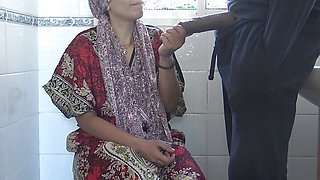 kurdish turkish milf sucks her first big black cock during her lunch break