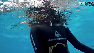 Underwater Wetsuit JOI in My Private Pool