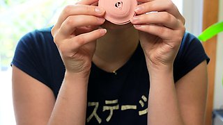 Close up cock jerking solo