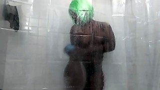 Curvy Ebony Takes Erotic Shower