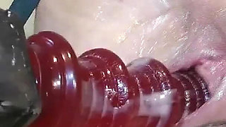 Far Spread Pussy Fucked by Machine 328 E