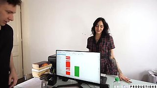 Brisen Squirting Secretary Fucked Hard On Desk - Facial & Swallow