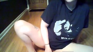 Tattooed BBW Rides Her Dildo to Orgasm