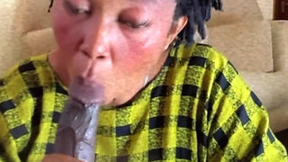 BBW Mom Sucking This Big Black Cock for Fun