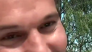 Outdoor Blonde DP Poolside Passion