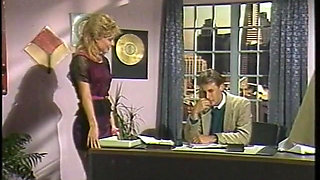 Blonde slut with a shaved pussy loves to get fucked hard by a big cock