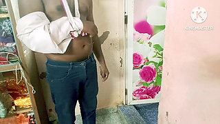 Step Mom Helping Her Injured Step Son to Take Bath and Seduced Him. Finally End up with Nice Mouth Fuck- Full Tamil Audio