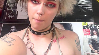 JOI with a Goth Girl Who Makes You Eat Your Own Cum From Your Tiny Dick