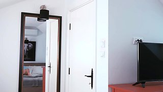 Beautiful Busty Redhead Stepsister Caught Masturbating Gets Fucked Hard