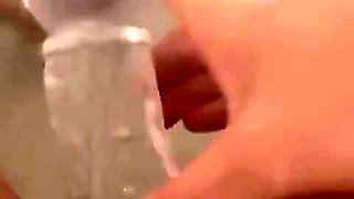 Homemade Bath Time Dildo Orgasm