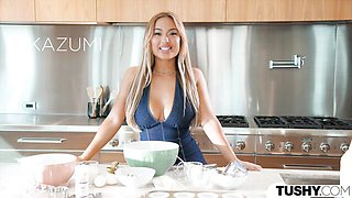 Tushy featuring Jax Slayher and Kazumi's pornstar sex