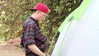 Sensational girls fuck before one lucky dude joins the fun